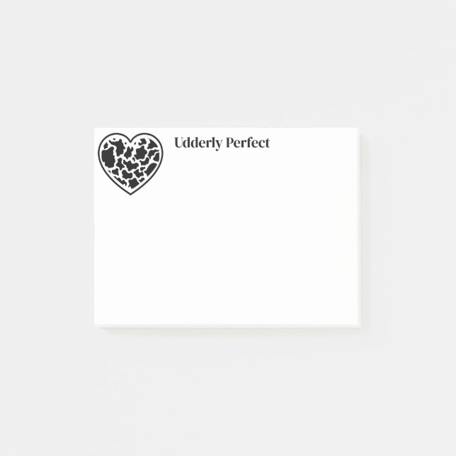 Heart Cow Post-it Block (Framsida)
