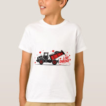 Heart Crasher Monster Lastbil Valentine Tee