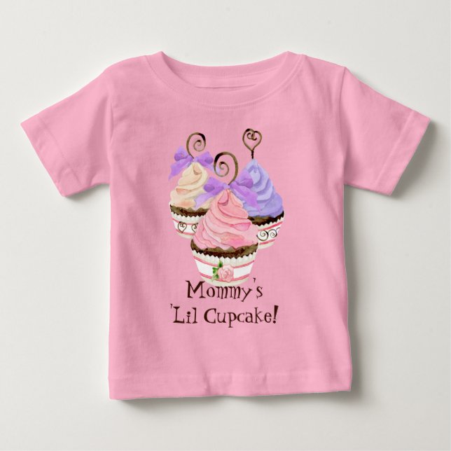 Heart Cupkaka Trio "Mamma "Lil Cupcak" - T-shirt (Framsida)