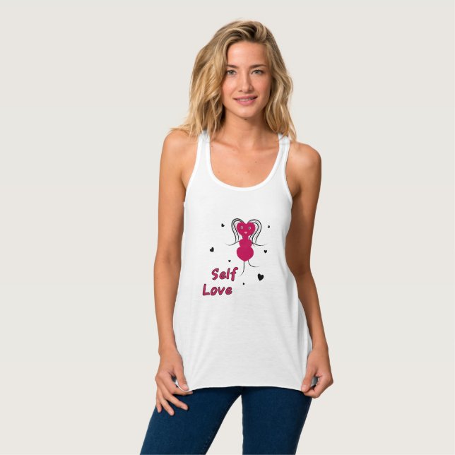 Heart dam linne med racerback  (Hel framsida)