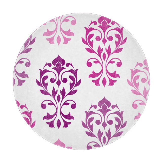 Heart Damask Art I Pinks Plums White (Framsidan)