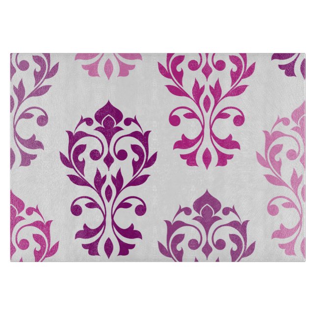 Heart Damask Art I Pinks Plums White (Framsidan)