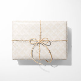 Heart Damask Cream Presentpapper