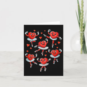Heart Dancing Ballet Valentines day Ballet Teacher Kort