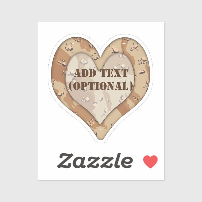 Heart Desert Camouflage Klistermärken (Ark)