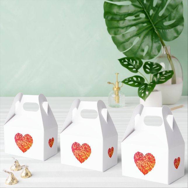Heart Design Favor Box Presentaskar (Multipel)
