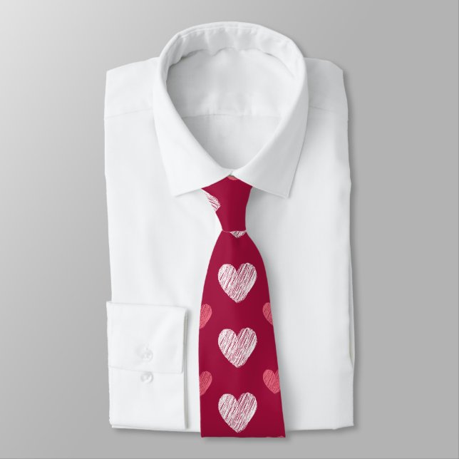 Heart Design Manar's Necktie Slips (Bunden)