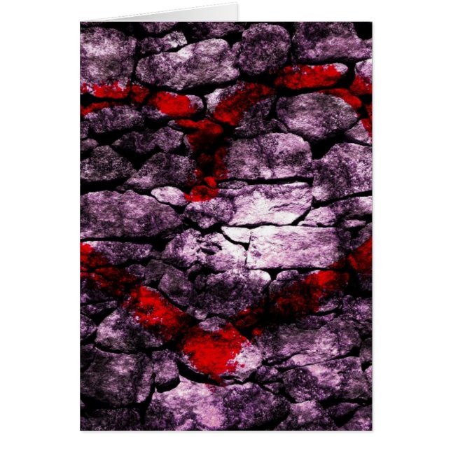 Heart Digital Graffiti Hälsningskort (Framsidan)