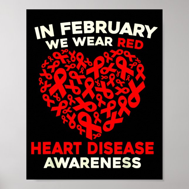 Heart Disease Awareness Go Red In February Health  Poster (Framsidan)