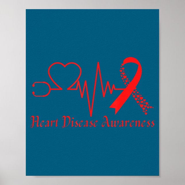 Heart Disease Awareness Go Red In February Health  Poster (Framsidan)