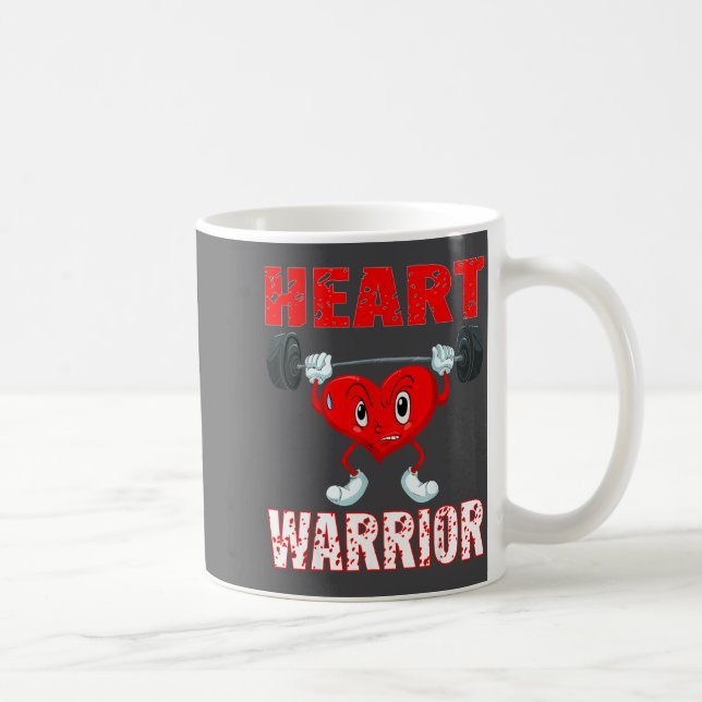 Heart Disease Awareness Heart Warrior Wear Red Hea Kaffemugg (Höger)