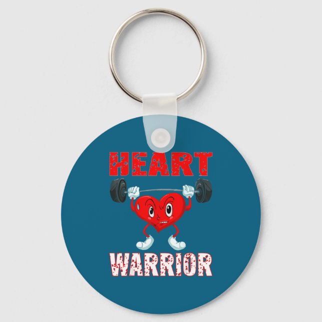 Heart Disease Awareness Heart Warrior Wear Red Hea Nyckelring (Framsida)