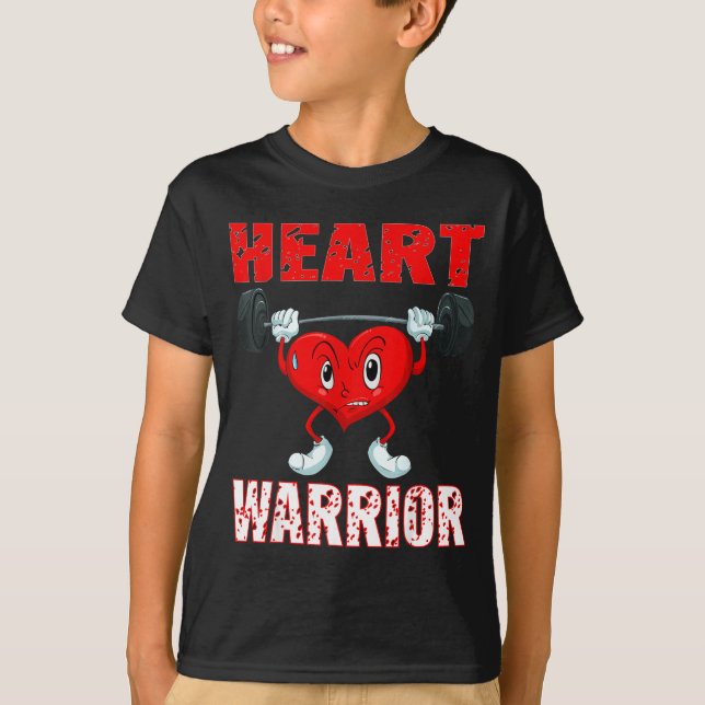 Heart Disease Awareness Heart Warrior Wear Red Hea T Shirt (Framsida)