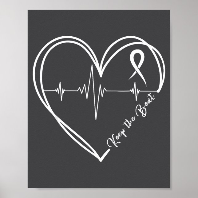 Heart Disease Awareness Heartbeat Chd Wear Red Hea Poster (Framsidan)