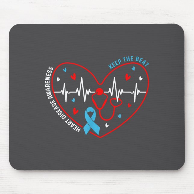 Heart Disease Awareness Heartbeat Survivor Warrior Musmatta (Framsidan)