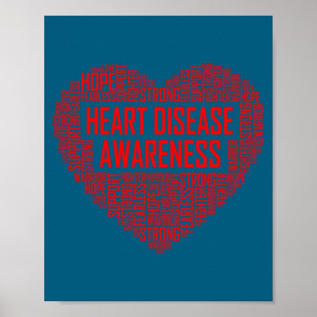 Heart Disease Awareness Red Heart Gift February We Poster (Framsidan)