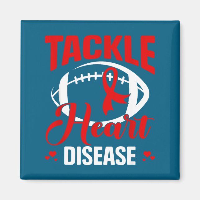 Heart Disease Awareness Red Heart Tackle Heart Dis Magnet (Framsidan)