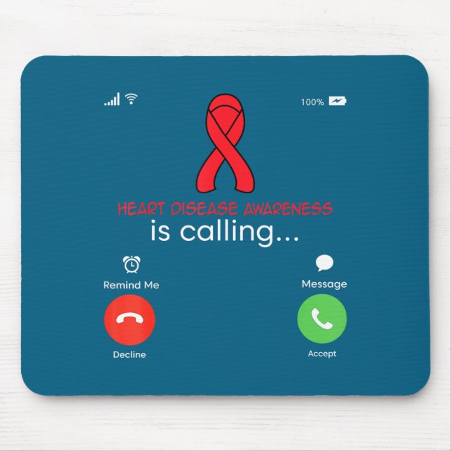 Heart Disease Awareness Red Ribbon Heart Attack Su Musmatta (Framsidan)