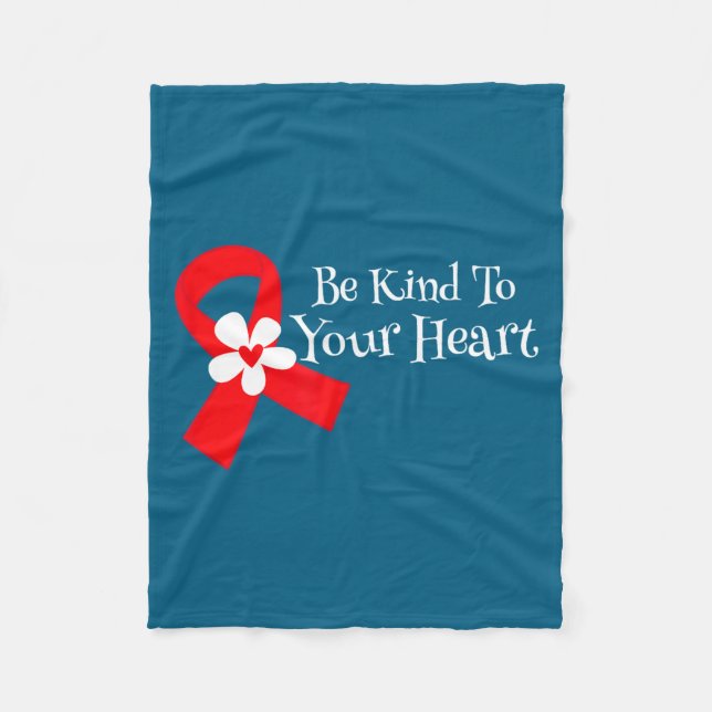 Heart Disease Awareness Shirt Heart Health Month  Fleecefilt (Framsidan)