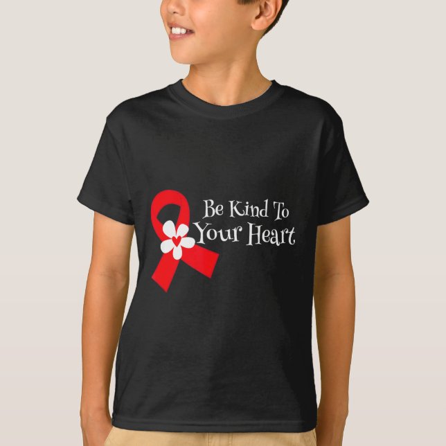 Heart Disease Awareness Shirt Heart Health Month  T Shirt (Framsida)