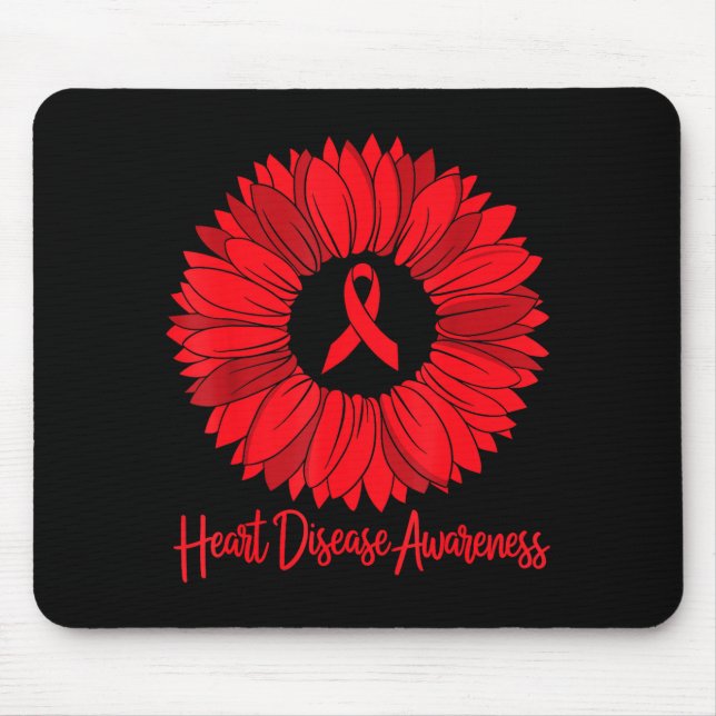 Heart Disease Awareness Sunflower Go Red Women Hea Musmatta (Framsidan)