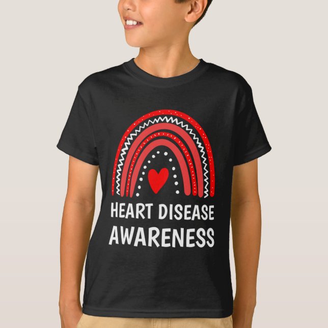 Heart Disease Awareness  T Shirt (Framsida)