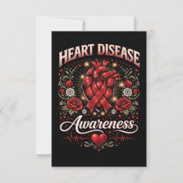 Heart Disease Awareness Tack Kort
