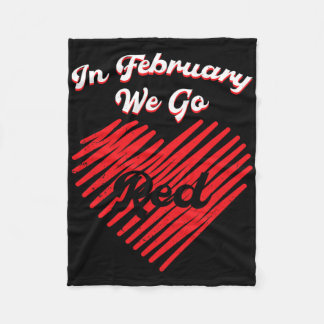 Heart Disease February Wear Red Heart Disease Awar Fleecefilt