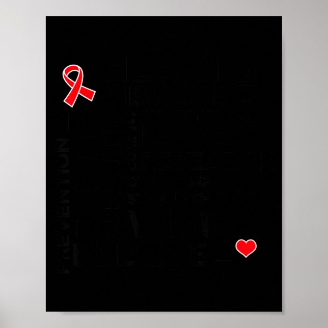 Heart Disease Month Suprt Walk Tee  Poster (Framsidan)