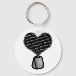 Heart Dog Tag Photo - DIY Custom Nyckelring