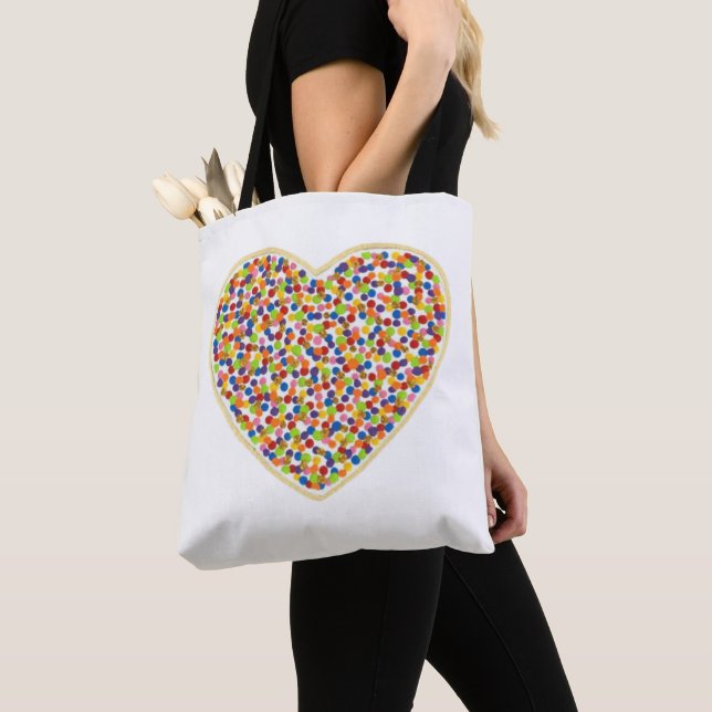 Heart Dots Tote Bag Tygkasse (Närbild)
