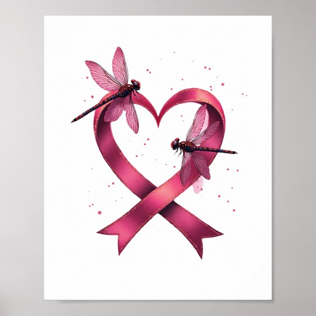 Heart Dragonflies Manar Women Kid Poster (Framsidan)