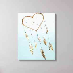 Heart Dream Catcher Canvastryck