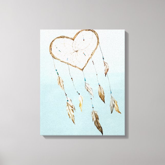 Heart Dream Catcher Canvastryck (Framsida)