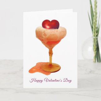 Heart Drink Valentines Card Kort