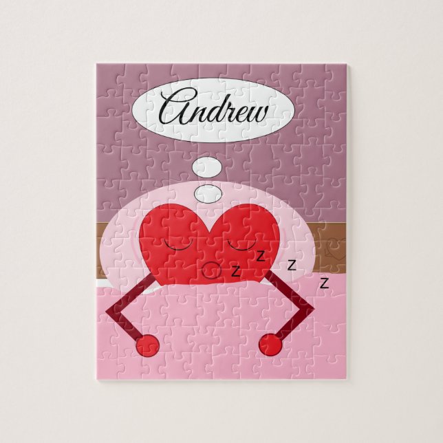 Heart drömmar om Rosa och Lila Pussel (Vertikal)