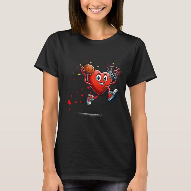 Heart Dunking Valentines day Bysketll Kids T Shirt (Framsida)