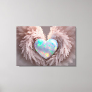 *~* Heart Dusty Ro Angel Vingar AP78 Opal Canvastryck