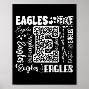 Heart Eagles School Team Go Ealges För manar Women Poster