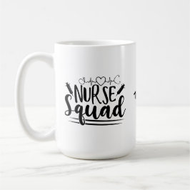 Heart EKG Nurse Squad | Funny Nurse Kaffemugg