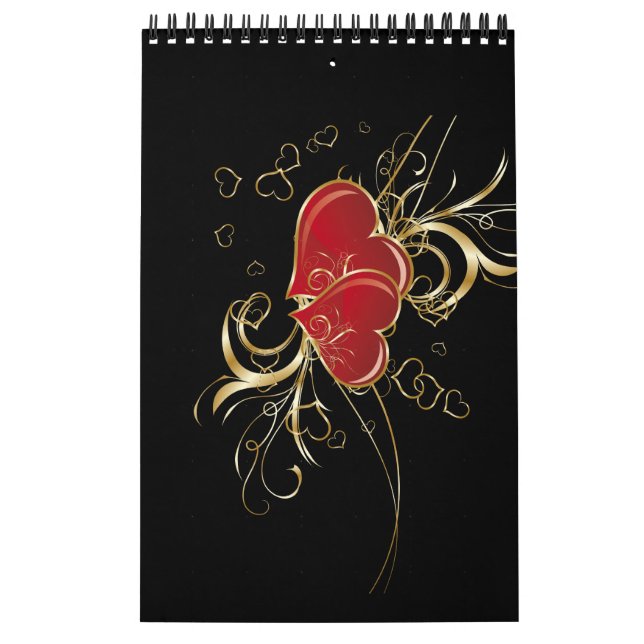 Heart Elegance Guest Bok (bärbar dator) Kalender (Omslag)