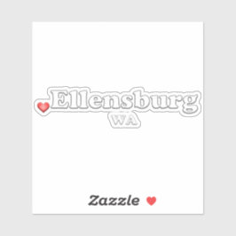 Heart Ellensburg WA Klistermärken
