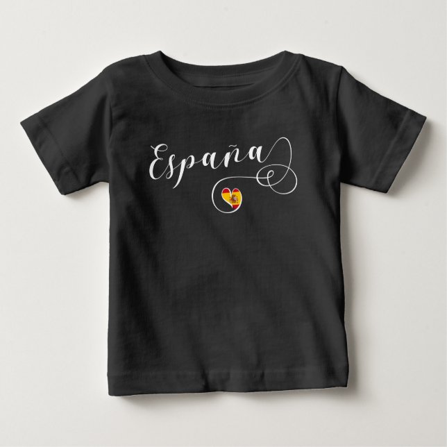 Heart España Spanien Flagga, Spanien T Shirt (Framsida)