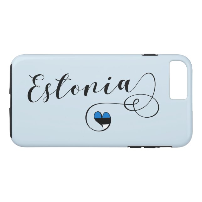 Heart Estland Mobile Phone Case, estniska Case-Mate iPhone Skal (Baksida (horisontal))