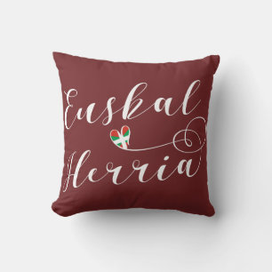 Heart Euskal Herria Pillow, Baskiska Flagga Kudde
