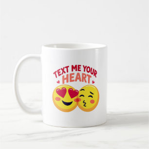 Heart-Eyed Emoji Valentines Kärlek design Kaffemugg