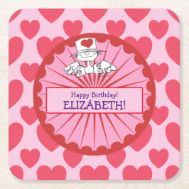 ’Heart Fairy’ c fjällande Underlägg Papper Kvadrat