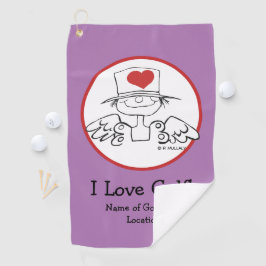 Heart Fairy © Customized Lavender Golf Towel