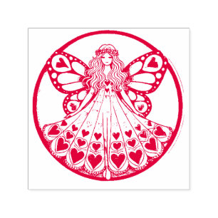Heart Fairy Självfärgande Stämpel