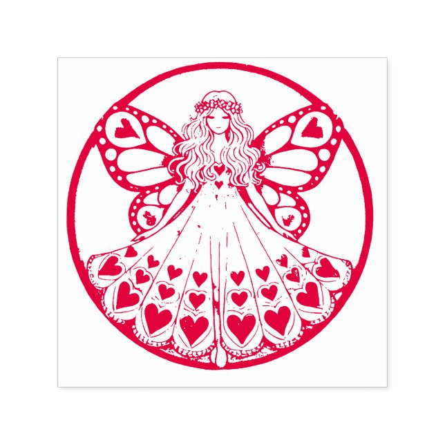 Heart Fairy Självfärgande Stämpel (Design)